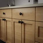Black Round Wrought Iron Cabinet Knob Pull Drawer Handl Renovators Supply. Fixed Price $9.99.