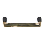 Vintage Amerock Contemporary Bright Brass Black 3 1/2" Ctr. Cabinet Pull A424-H. Fixed Price $5.45.