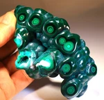 4.75 Inch Top Quality Polished Bull's Eye Malachite, Congo! M428. Fixed Price $150.00.