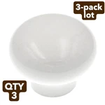 3-PACK Lot Amerock White Ceramic 3/16" Round Cabinet Knob Pulls BP5321-54. Fixed Price $18.38.