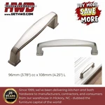 Brushed Nickel Cabinet Handle Pull Kitchen Bath Square Hardware Modern Classic. Fixed Price $22.09.