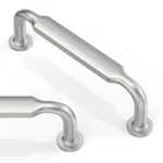 Asimerdeco 10 Pack Brushed Satin 3.75" Hole Center, Nickel. Fixed Price $47.23.