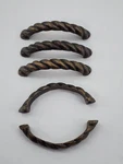 Twisted Rope Antique Brass Drawer Pull Cabinet 5 Piece Set Oval Round. Fixed Price $14.99.