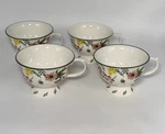 Anthropologie Eden Stoneware Tea Cups Set Of 4 Hand Painted Greenery Floral. Fixed Price $61.49.