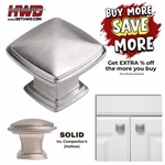 Square Top Knob Kitchen Cabinet Hardware Bath Brushed Nickel Modern Farmhouse. Fixed Price $23.72.