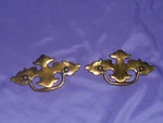 New Old Stock Vintage Keller Brass Handle Drawer Pulls 4.25" X 2.25" K10959 Kbc. Fixed Price $12.99.