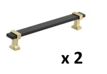 *lot Of 2* Amerock Overton 6-5/16 In. Brushed Matte Black/gold Cabinet Bar Pull. Fixed Price $29.99.