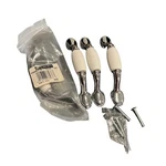 (3) Liberty P50011C-CHW-C5 3' Center Ceramic Insert Spoon Foot Cabinet Handles. Fixed Price $9.99.