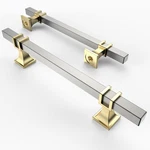 Asidrama 10 Pack 5 INCH(128MM) Brushed Satin Nickel And Gold Kitchen Cabinet .... Fixed Price $54.87.