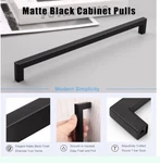 Qty 25 Knobwell New Black Stainless Steel Kitchen Cabinet Handles Drawer Pulls. Fixed Price $59.95.