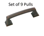 Set Of 9 - Amerock Mulholland 3 Inch Center Handle Cabinet Pull. Fixed Price $44.50.