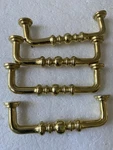 Solid Brass Emtek Spindle Cabinet Pulls Handles Heritage Freund. Fixed Price $28.00.