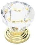 (12 Pack) 1-1/4" Design Facets Acrylic Knob Brass And Clear. Fixed Price $85.91.