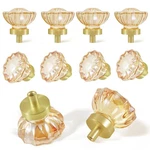 Champagne Crystal Cabinet Knobs And Pulls 8 Pack,glass For Dresser Draw.... Fixed Price $39.38.