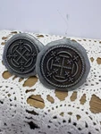 Vintage Furniture Knob National Lock Rope Braid 1.75 #63-3470 Metal Lot Of 2. Fixed Price $14.00.