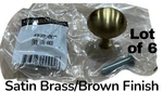 Baldwin 4939-060-BIN 1.625' X1.25 Satin Brass/brown Cabinet Oval Knobs ( X6 ). Fixed Price $46.99.