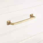 Signature Hardware 6" Klein Solid Brass Cabinet Pull Antique HL-552-6-AB. Fixed Price $9.00.