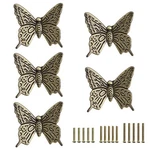 Juxyes Pack Of 5 Vintage Butterfly Cupboard Door Knobs, Antique Bronze. Fixed Price $13.05.
