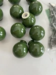 Vintage Amerock 1/4" Round Green Porcelain Drawer /cabinet Knob Pulls Have 40. Fixed Price $28.00.