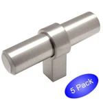 *5 Pack* Cosmas Satin Nickel Euro Style Cabinet Bar Knobs Pulls 181SN. Fixed Price $12.65.