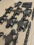 Lot Of 16 Vintage Keeler Brass Drawer Pulls Dresser Drop And Fixtures. Fixed Price $64.99.