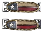 Set Of 2 Western Texas Lone Star Flag Drawer Cabinet Door Bar Pull Knobs Accent. Fixed Price $19.99.