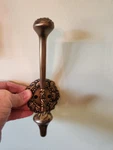 New Betsy Fields Design Brushed Brass Antique Look Towel Coat Hanging Wall Hook. Fixed Price $16.99.