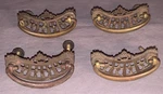 Great Set 4 Antique Brass Drop Bail Drawer Pulls Small Size. Fixed Price $20.99.