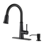 Wowow Kitchen Faucet With Sprayer,black Single Handle High Arc Stainless Stee.... Fixed Price $107.03.