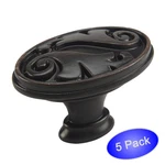 *5 Pack* Cosmas Cabinet Hardware Oil Rubbed Bronze Oval Knobs #4297ORB. Fixed Price $9.08.
