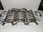 Lot Of 32 Jeffrey Alexander Rhodes Collection Cavalier Nickel Cabinet Pull 3". Fixed Price $60.00.