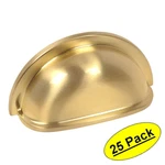 *25 Pack* Cosmas Cabinet Hardware Brushed Brass Cup Handle Pulls #4310BB. Fixed Price $72.88.