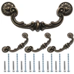 Uenhoy 4 Pack Vintage Drawer Pulls 6 Inch (150MM) Hole Center Drop Bronze. Fixed Price $23.23.