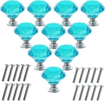 10 Pcs Crystal Glass Knobs 30MM Diamond Shape Drawer Kitchen Cabinets. Fixed Price $11.00.
