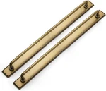 Goo-ki Pack 12 5/8'' Center To Antique Brass Cabinet Bar Pulls With Bac. Fixed Price $79.00.