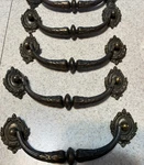 Antique Brass Pull Handles Furniture 2 Drawer 5.5 Drop Swing By Kbc Pair. Fixed Price $22.00.