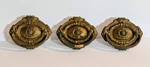 3 Antique Ornate Classic Oval Victorian Drawer Drop Bail Handle Pulls 2 5/8". Fixed Price $15.00.