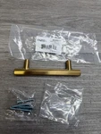 Emtek 86459US4 Mod Hex Cabinet Pull, 3-1/2" C-c, Satin Brass. Fixed Price $13.99.