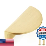 Qogrisun 5PC Solid Brass Gold Half Moon Cabinet Pulls Drawer Dresser Handles. Fixed Price $78.14.