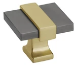 Amerock BP36680BCRBGL Overton 1-3/8" Rectangular Knob -black Chrome/brushed Gold. Fixed Price $13.00.