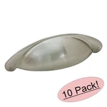 *10 Pack* Cosmas Cabinet Hardware Satin Nickel Cup Pulls #4198SN. Fixed Price $24.08.