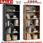 Bookshelf 5 Tier Storage Adjustable Bookcase Open Wood Magazine Organizer. Fixed Price $35.97.