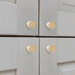 4PCS Gold Dressers Cabinet Knob Hardware Square Wardrobe Door Handles Pulls Home. Fixed Price $19.89.