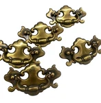 Vintage Brass Drawer Pull Handles & Screws - Ornate Design Furniture Restoration. Fixed Price $12.00.