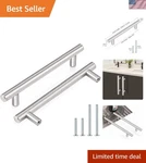 30 Pack Brushed Nickel Stainless Steel Cabinet Pulls Modern Euro Bar 7-5/9". Fixed Price $36.99.