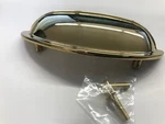 Period Brass Cup Pull, 3" C/c - Polished. Fixed Price $11.24.