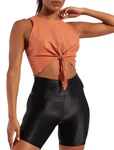 Koral Mayra Front Tie Muscle Tank Top Orange Size 1732. Fixed Price $28.50.