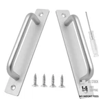 Biaungdo Pack Sliding Barn Door Handle, 128MM / 5 Hole CENTERS-2PCS Silver. Fixed Price $12.98.