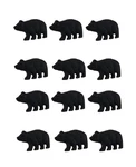 Zeckos 12-PIECE Set Of Matte Black Forest Bear Cast Iron Furniture Drawer Pul.... Fixed Price $79.84.