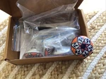 Set Of 6 Trinca Ferra Ceramic Knobs New Box Orange Blue Madox 1.5 Diameter. Fixed Price $23.35.